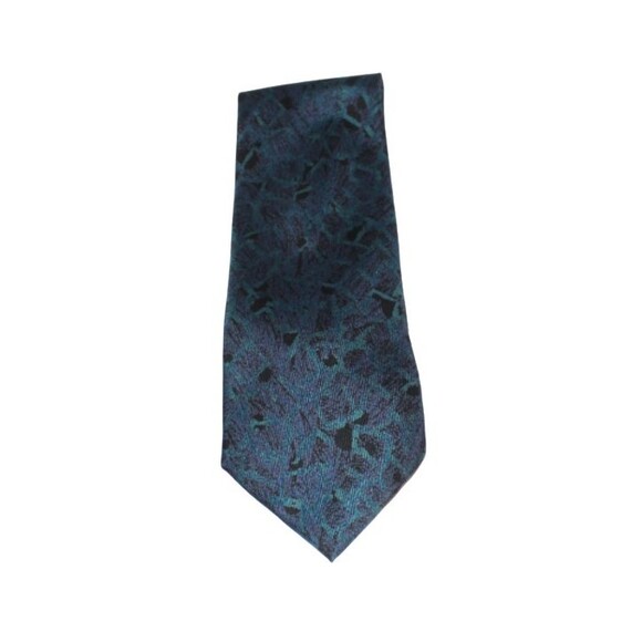 Zara Zara Tie Light Blue Dark Blue and Black 100% Silk Formal Business Classic - Picture 1 of 5